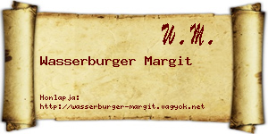 Wasserburger Margit névjegykártya