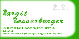margit wasserburger business card